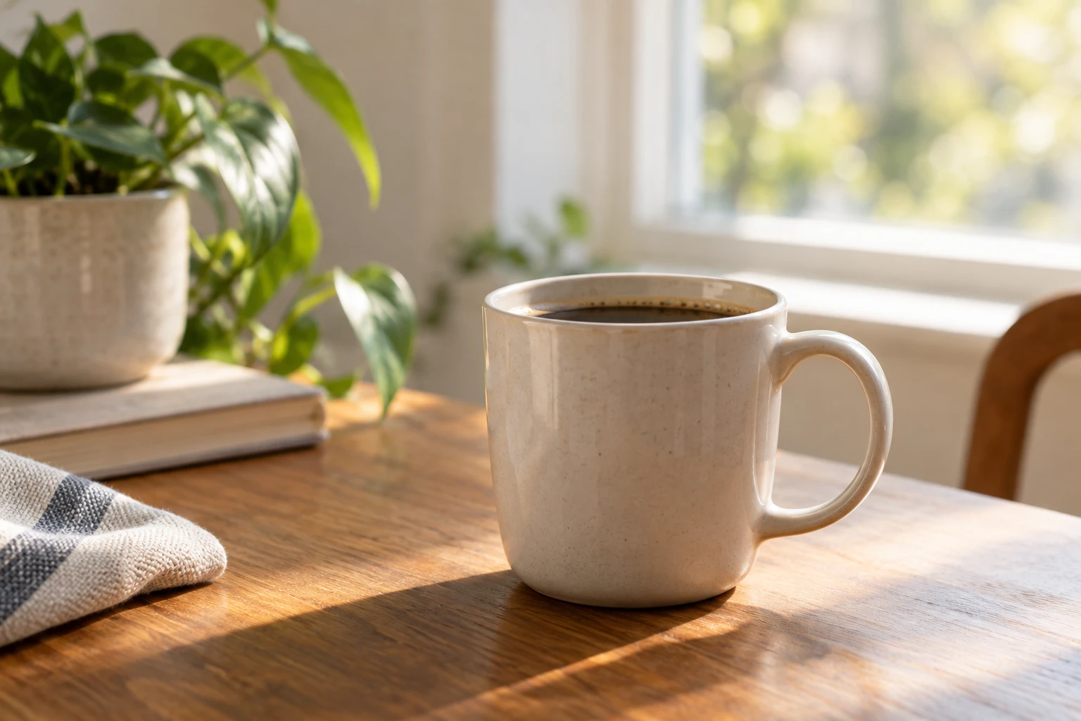 Illustrative coffee photo at home with no visible location clues